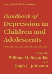 Cover of: Handbook of depression in children and adolescents | 