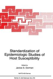 Cover of: Standardizaion of epidemiological studies of host susceptibility by edited by Janice S. Dorman.