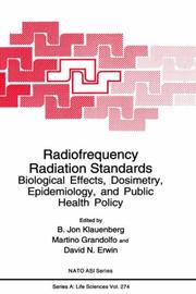 Cover of: Radiofrequency radiation standards by edited by B. Jon Klauenberg, Martino Grandolfo, and David N. Erwin.