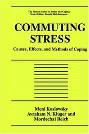 Cover of: Commuting stress by Meni Koslowsky