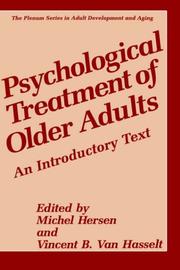 Cover of: Psychological Treatment of Older Adults: An Introductory Text (The Springer Series in Adult Development and Aging)