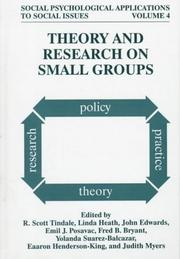 Cover of: Theory and research on small groups