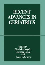 Cover of: Recent advances in geriatrics by edited by Mario Barbagallo, Giuseppe Licata, James R. Sowers.