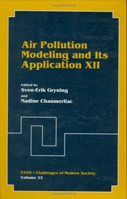 Cover of: Air pollution modeling and its application XII