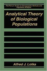 Cover of: Analytical theory of biological populations