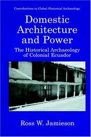 Cover of: Domestic architecture and power by Ross W. Jamieson