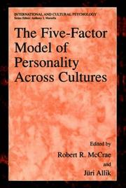 The five-factor model of personality across cultures by Robert R. McCrae