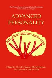 Cover of: Advanced Personality (The Plenum Series in Social/Clinical Psychology)
