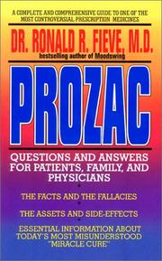 Cover of: Prozac by Ronald R. Fieve