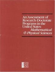 Cover of: An Assessment of Research-Doctorate Programs in the United States: Mathematical and Physical Sciences