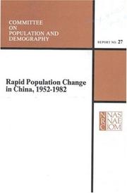 Cover of: Rapid population change in China, 1952-1982