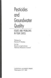 Cover of: Pesticides and Groundwater Quality by Written by Patrick W. Holden for the Board on Agriculture, National Research Council (US)