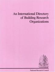 Cover of: An international directory of building research organizations