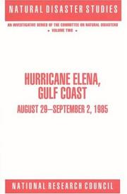 Cover of: Hurricane Elena, Gulf Coast, August 29-September 2, 1985 by Natural Disasters Committee