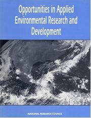 Cover of: Opportunities in Applied Environmental Research and Development by National Research Council (US)