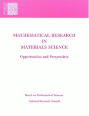 Cover of: Mathematical Research in Materials Science by Committee on Mathematical Sciences Applied to Materials Science, National Research Council (US)