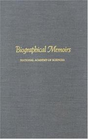 Cover of: Biographical Memoirs: V.63 (<i>Biographical Memoirs:</i> A Series)