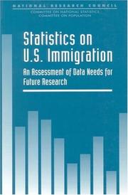 Cover of: Statistics on U.S. immigration: an assessment of data needs for future research