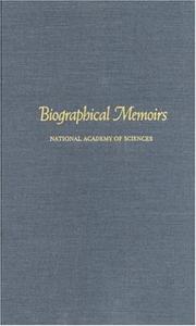 Cover of: Biographical Memoirs: V.69 (<i>Biographical Memoirs:</i> A Series)