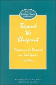 Cover of: Beyond the blueprint: directions for research on Head Start's families