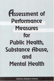 Cover of: Assessment of performance measures for public health, substance abuse, and mental health
