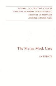 Cover of: Myrna Mack case: an update