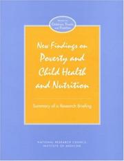 Cover of: New findings on poverty and child health and nutrition by Anne Bridgman and Deborah Phillips, editors.