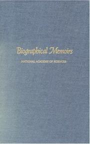 Cover of: Biographical Memoirs: V.74 (<i>Biographical Memoirs:</i> A Series)