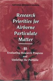 Cover of: Research Priorities for Airborne Particulate Matter: II. Evaluating Research Progress and Updating the Portfolio (Research Priorities for Airborne Particulate Matter)