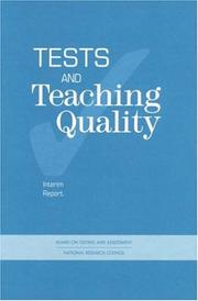 Cover of: Tests and Teaching Quality by Committee on Assessment and Teacher Quality, National Research Council (US)