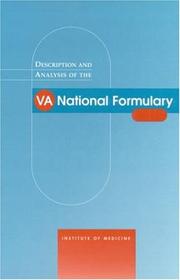 Cover of: Description and Analysis of the VA National Formulary