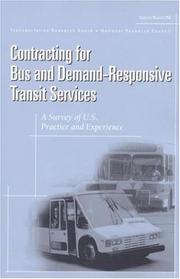 Cover of: Contracting for Bus and Demand-Responsive Transit Services by National Research Council (US)