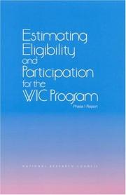 Estimating eligibility and participation for the WIC program