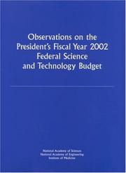 Cover of: Observations on the President's Fiscal Year 2002 Federal Science and Technology Budget