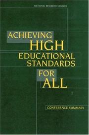 Cover of: Achieving High Educational Standards for All by National Research Council (US)