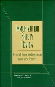 Cover of: Immunization safety review by Kathleen Stratton, Donna A. Almario, and Marie C. McCormick, editors.