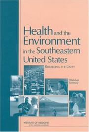 Cover of: Health and the environment in the southeastern United States