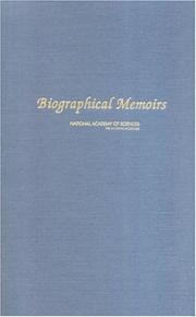 Cover of: Biographical Memoirs | National Academy of Sciences Office of the Home Secretary