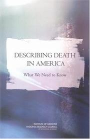 Cover of: Describing Death in America by National Research Council (US)