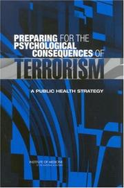 Cover of: Preparing for the Psychological Consequences of Terrorism by Committee on Responding to the Psychological Consequences of Terrorism