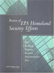 Cover of: Review of Epa Homeland Security Efforts: Safe Buildings Program Research Implementation Plan