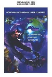 Cover of: Monitoring International Labor Standards: Techniques and Sources of Information