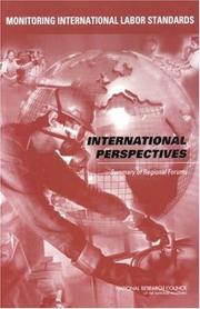 Cover of: Monitoring International Labor Standards: International Perspectives -- Summary of Regional Forums