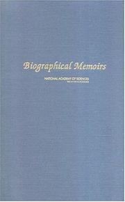 Cover of: Biographical Memoirs. Volume 85 by National Academy of Sciences U.S.