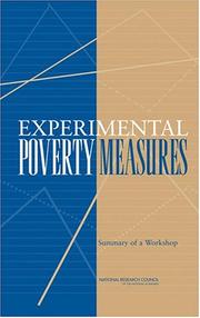 Cover of: Experimental Poverty Measures: Summary of a Workshop