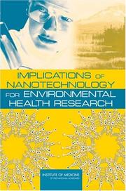 Cover of: Implications of Nanotechnology for Environmental Health Research
