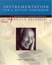Cover of: Instrumentation for a Better Tomorrow by National Research Council (US)