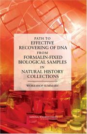 Path to Effective Recovering of DNA from Formalin-Fixed Biological Samples in Natural History Collections by National Research Council (US)