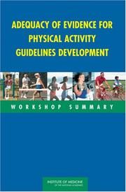 Cover of: Adequacy of Evidence for Physical Activity Guidelines Development by 