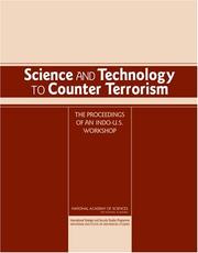 Cover of: Science and Technology to Counter Terrorism: Proceedings of an Indo-U.S. Workshop